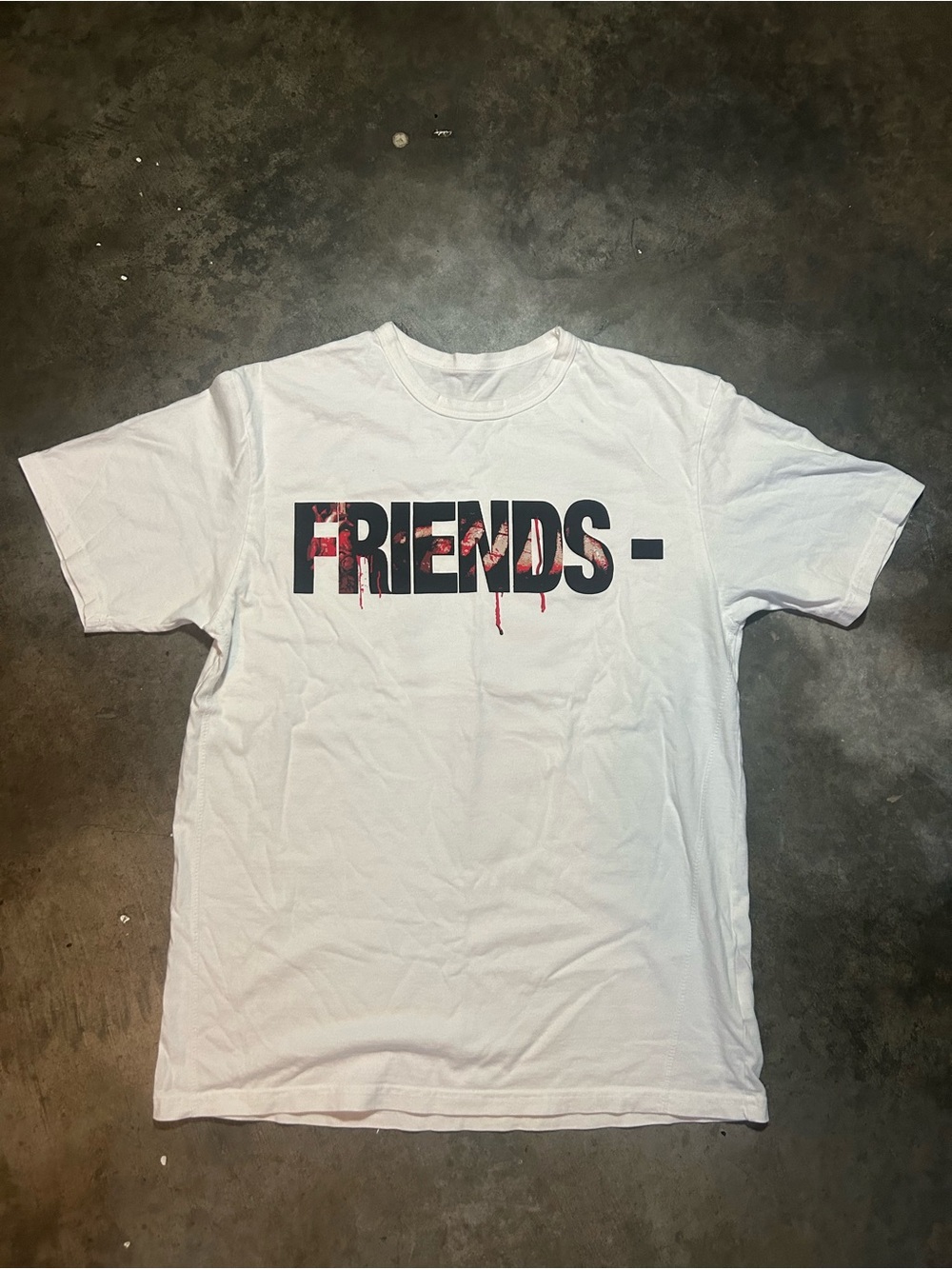 VLONE White Graphic 'FRIENDS-‘ Tshirt - Original Production Run